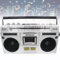 Boombox à cassette portable, lecteur CD rétro classique de style années 80, prise en charge de l'entrée SD/USB, avec radio AM/FM, enregistreur de pour les réunions de famille et les voyages,Silver