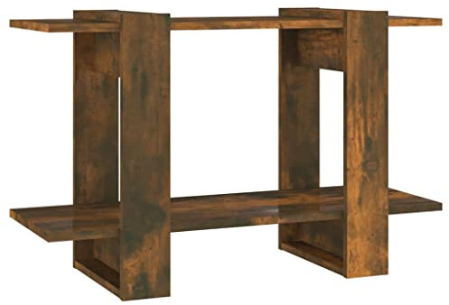 HETFTJN Büroregal Bookshelf Apothekerschrank Küche Badregal Stehend - Bücherregal/Raumteiler Räuchereiche 80x30x51 cm für Esszimmer Living Room Wohnzimmer Büro