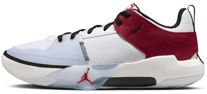 Nike Herren Jordan One Take 5 Basketballschuhe, White/Gym Red/Sail/Black, 45.5