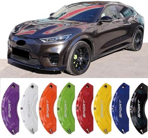 4pc Brake Caliper Covers Compatible Front Rear for FORD MUSTANG Accessories (Red)