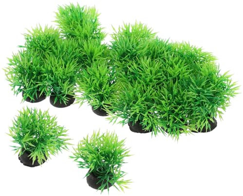 Kisangel Aquarium Pflanzen KüNstlich: 20St Aquarium Deko, Kunststoff Pflanzen, Kleine Fischbecken Dekoration FüR Wasserlandschaften