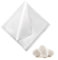 BOHUIZ Seide Einstecktuch für Herren, 35 * 35 cm Einstecktuch Weiss Weiches Taschentücher Hochzeit Wiederverwendbar Geschenk für Männer