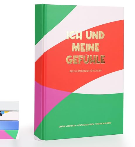 BIROYAL Gefühlstagebuch Kinder 6-12 Jahre, 100 Tage, 5 Minuten Pro Tag | Tagebuch Kinder, mit 10 Spiele, 20 Emotionsmonster, 120g/m² Papier, Dankbarkeitstagebuch Kinder A5, für Umgang mit Emotionen