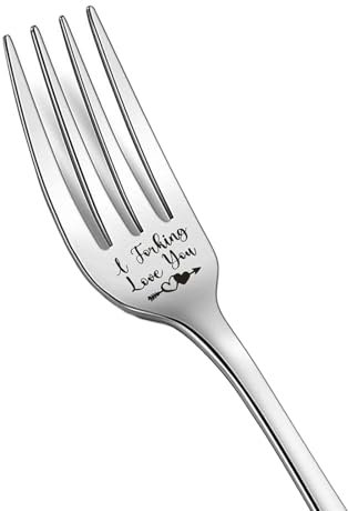 Stainless Steel Engraved Fork, I Forking Love You, Personalized Letter, Unique Carving Fork for Valentine's Day, Christmas, Birthday, Anniversary (1Pcs)