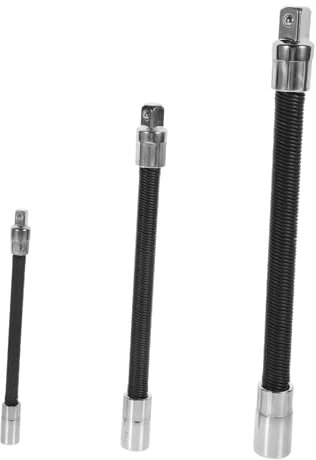 Zerodeko 1 Set Flexible Socket Extension Bar Set Bendable Connection Rods for Wrenches Resilient Design for Extended Reach Various Projects