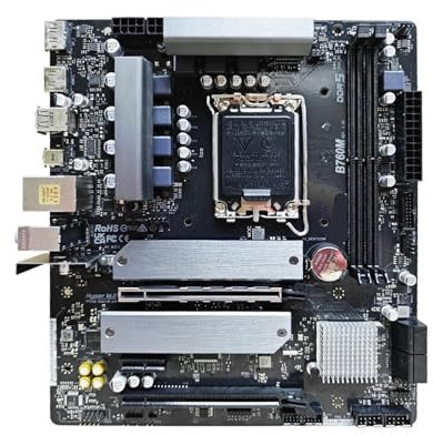 HYUIND Scheda Madre Fit for ASrock B760 B760M LGA 1700 DDR5 Micro ATX M.2 Supporta Core I5-13600 Core I9-13900 Core I7-13700T Core I3-12100