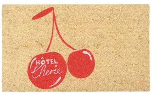 Gift Company Fussmatte, Motiv: Hotel Cherie, Natur/rot