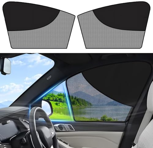 CHAOTEMAI 2 Stück Sonnenschutz Auto Seitenscheibe Doppellagiges Design Auto Fenster Sonnenschutz Versperrt die Sicht Nicht Sonnenschutzs Autos Magnetisch für Meisten Limousinen SUV MPV Kleinlaster