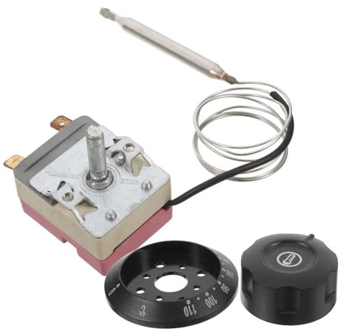 VINTORKY Termostato para Freidoras de Aire y Calentadores de Agua Control Preciso de Temperatura Adaptable Hornos Eléctricos Funciones de Seguridad y Uso Cocinas