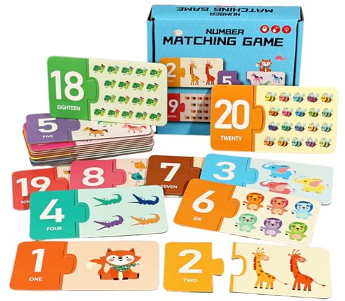Matching Game Karten – 1,5 bis 6 Jahre Kinder Letters Lernen von Flash-Karten für Eltern-Kind-Spiel, Vorschulerziehung mit früher kognitiver Entwicklung, interaktives Spielzeug für Vs