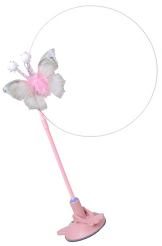 Zuoeay Funny Caterpillars Colorful Rod Indoors Entertainment Multifunctional Cats Rod for Active Indoor Fun Suction Cup Cats Toy