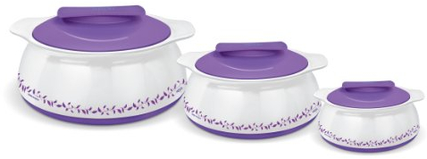 Milton KS-1067 Exotique New 3-Piece Insulated Hot Pot with Stainless Steel Interior