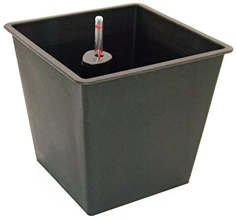 Elegant Einrichten Kunststoffeinsatz quadratisch konisch 34x34x31cm schwarz mit Bewässerungssystem