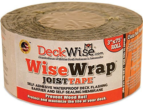 DeckWise WiseWrap JoistTape 3 x 75' Waterproof Flashing Tape, 1 Roll