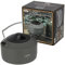 NGT FCC-KETTLE-1.1 1.1 Litre Aluminium Kettle Lightweght Folding Handle Carp Coarse Fishing - Gunmetal, Standard