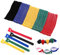 Bunt Klettverschluss Kabelbinder Wiederverwendbares Klettband Kabelklett Klettbinder Nylon für PC TV USB Netzwerkkabel 100 pcs Kit