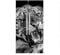 Stickers Fridge Wrap Cover for Vinyl Black and White Tiger Imitation Several Sizes 176 x 91cm | Strong Adhesive and Easy Application | Decorative Adhesive Sticker with Smart Design
