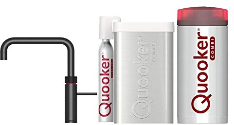 Fusion Square Quooker Reservoirs Combi+ und Cube Sofort-Kochend-Wasserhahn (schwarz)