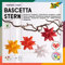folia 899/0707 - Bastelset Bascetta Stern, aus Transparentpapier für 4 Sterne, 7,5 x 7,5 cm, 4 x 32 Blatt, fertige Größe der Papiersterne ca. 10 cm, mit Anleitung, zur zeitlosen Dekoration