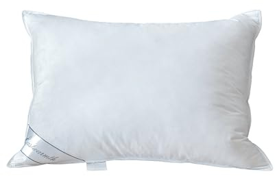 Eastwarmth Goose Down Feather Hotel Collection Bed Pillow for Sleeping,100% Cotton Cover,Medium Firm,Soft Support Standard Size(20X26IN) 1 Pack