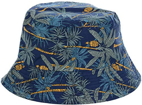 Byos Unisex-Hut, trendig, wendbar, leicht, Bedruckt, verstaubar, Outdoor, Mitternachtsblaue Palme, Einheitsgröße