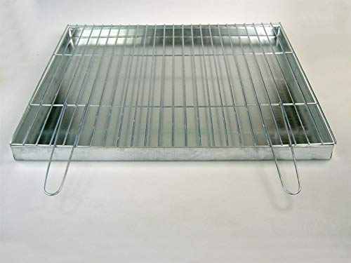 BitWa Aschekasten und Grillrost mit Klappgriffen 40x30 cm im Set Grillkamin