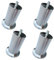4 Stück Gebürstetem Edelstahl Möbelfüße,Sofafuss Bett Beine mit M10 Bolzen,Metall Ersatz Tischbeine,Verstellbare Küche Badezimmer Schrankbeine,Glastisch Couchtisch Sockelfüße,18 Größen(12.5cm/4.9in)