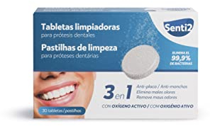 Tabletas limpiadoras para prótesis dental Senti2 caja 30 unidades