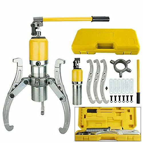 20T Hydraulischer Lagerabzieher 3 Backen Hydraulik Abzieher mit 360 Grad Drehbarem Pumpenkopf Polradabzieher Hydraulik Hydraulisch Radnabenabzieher Hydraulischer Abziehersatz für Naben,Flansche