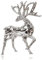 Yienate Mode Élan Broche Belle Noël Faon Stylo Fils de la Forêt Corsage pour Hommes et Femmes (Argent)