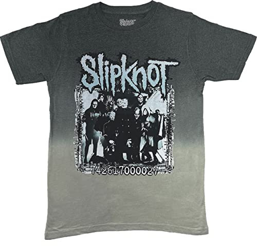 Slipknot T Shirt Barcode Photo Band Logo Nue offiziell Unisex Dip Dye Grau L