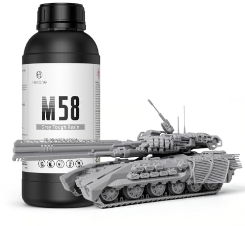 RESIONE Hart 3D Drucker Resin, Nicht sprödes ABS Like Hart Tough &Starres 3D-Resin für LCD-3D-Druck UV 405nm (Grau)