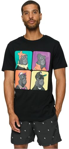 Mister Tee Herren T-Shirt Bored Gorilla Tee Black S
