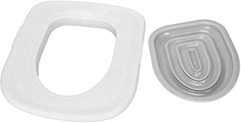 Akozon Haustier-Toilettentrainer, Umweltfreundliches, Wiederverwendbares, Universelles Katzen-Toiletten-Trainingsset, Haustier-Toilettentrainer (Weißes Tablett, 1 graue Innenstütze)