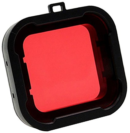 Tiuimk Filtro UV rosso per GoPro Hero 4 3+ | Migliora la fotografia subacquea | Facile installazione