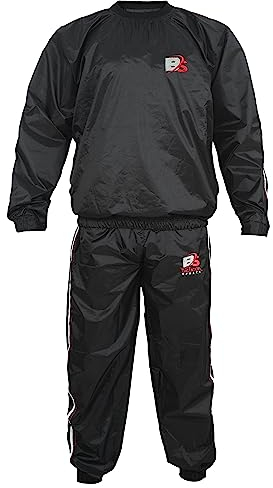 Belicon Sports Premium Qualität Saunaanzüge für Damen und Herren, wasserdicht, reißfest, für Gewichtsverlust, Sport, Laufen, Boxen und Fitness (L) Hergestellt aus 100% Polyester