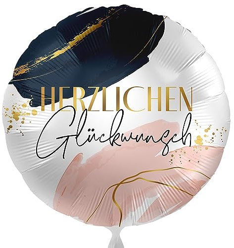 Eleganter Folienballon Herzlichen Glückwunsch zum Geburtstag Frauen Mädchen Ballon modern Luftballon Geburtstag, Helium geeignet