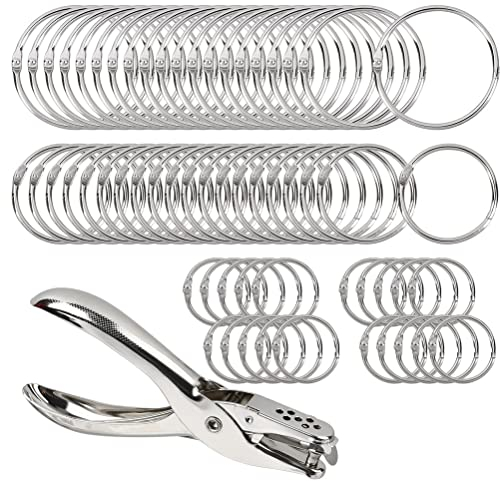 Buchringe Metallringe für Buchbinder 61PCS Buch Hoop Bindungsringe Scrapbook DIY lose Blatt Ringe Für Hefter Metall Scharnier Schnellhefter Sprengring 25mm/38mm/50mm