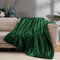 Vonty Satin Throw, Dark Green Satin Blanket 50x60 Inches, Cooling & Silky, Wrinkle-Free Cable Knit for Couch, Sofa, Bed, Outdoor