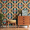 A.S. Création Retro-Tapete 70er Jahre 0,53 x 8,5 m -Tapete-Vintage mit Caro-Muster in Blau, Rot, Braun - Vliestapete Retro Chic Made in Germany - 395314