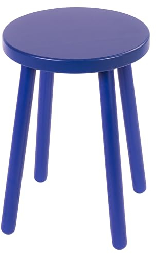 Spec-Wood Hocker Holz - Barhocker Holz - Kleiner Hocker - Küchenhocker - Blumenständer Holz - Couchtisch klein - Holz Deko - Pflanzenständer - Hocker Rund - Blau