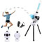 OUGPIU Badminton-Aufschlagmaschine,Badminton Ball Launcher mit Einstellbarem Winkel/Festpunkt-Aufschlag/Automatischem Abwurf,Badminton Service Maschine für Heim-Solo-Übungen und Wettkampftraining