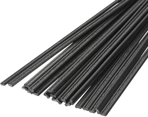 QUARKZMAN 20Pcs de Baguettes de Soudage en Plastique PE de 8 Pouces pour Soudeur Plastique, Pare-Chocs de Voiture, Réparation de Kayak, Noir