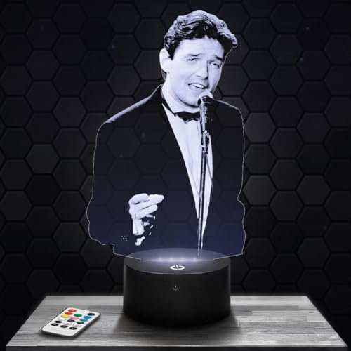 Lampephoto.fr - Fal co 3D Lampe, Touch Nachtlicht, österreichischer Sänger Deko Geschenkidee Mann Frau Objekt Fal co Nachtlicht Erwachsene Deko Zimmer Geschenk Weihnachtenidee Mann Frau originell, TOP