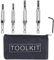 Lot de 4 forets de centrage automatique pour charnière - Avec sac de rangement - Guide de forage HSS - Matériel de charnière HSS - Pour le travail du bois - Foret de fenêtre de porte réglable avec clé