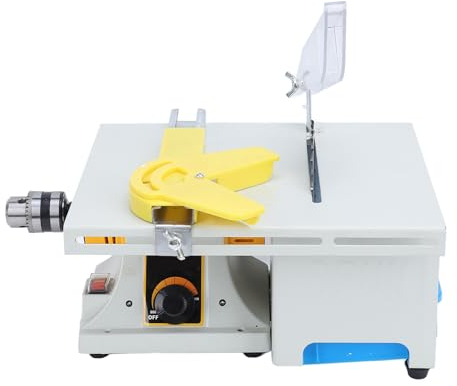 Wifehelper Mini-Tischkreissägen-Schleifpoliermaschine, Leistungsstarker Elektromotor, Schnitzpolierwerkzeug, Schmuck-Lapidarsäge für zu Hause (EU-Stecker 220 V)