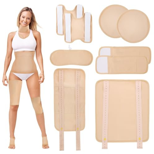 Bio-Baumwolle Rizinusöl Pack Kit, 9-teilig, für Leberentgiftung, Myome, Verstopfung und Entzündungen