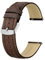BISONSTRAP Extra Lange Armband 22mm, Leder Uhrenarmband für Herren, XL Ersatzarmband für Große Handgelenke, Dunkelbraun (Silberne Schnalle)