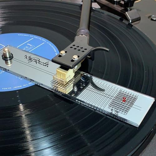 HEBEOT Cartridge Stylus Alignment Protractor Adjustment Tool Phonograph Accessories Adjustment Ruler For Any Standard 1/2 Mounted Cartridge 15.5cm