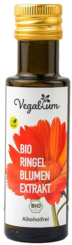Vegablum Bio Ringelblume Extrakt - Flüssig 100 ml - Vegan -ohne Zusätze Alkoholfrei - Calendula (100 ml, Ringelblume)